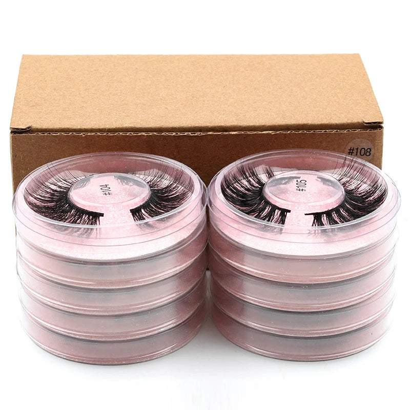 Wholesale Lashes 4/50/100 Pcs Eyelashes Bulk 3D Mink Lashes Makeup Natural False Eyelashes Wispy Long Faux Cils maquillaje femme