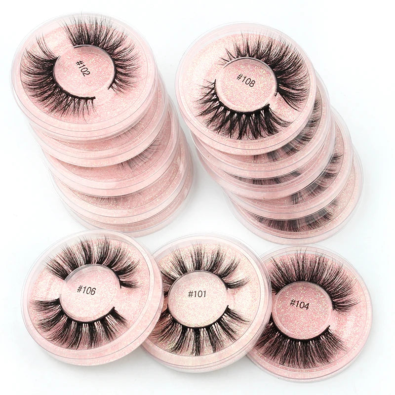 Wholesale Lashes 4/50/100 Pcs Eyelashes Bulk 3D Mink Lashes Makeup Natural False Eyelashes Wispy Long Faux Cils maquillaje femme