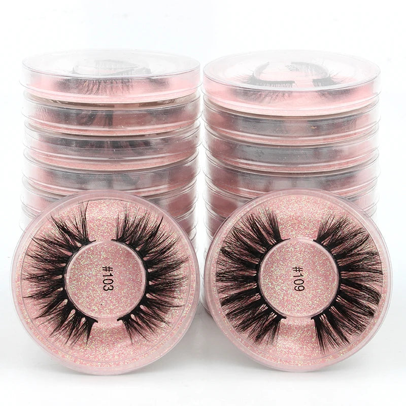 Wholesale Lashes 4/50/100 Pcs Eyelashes Bulk 3D Mink Lashes Makeup Natural False Eyelashes Wispy Long Faux Cils maquillaje femme