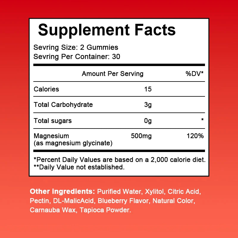 BBEEAAUU Glycinate Magnesium Gummies Support Sleep Health Calm Relieves Stress Support Memory Concentration and Muscle Spasms