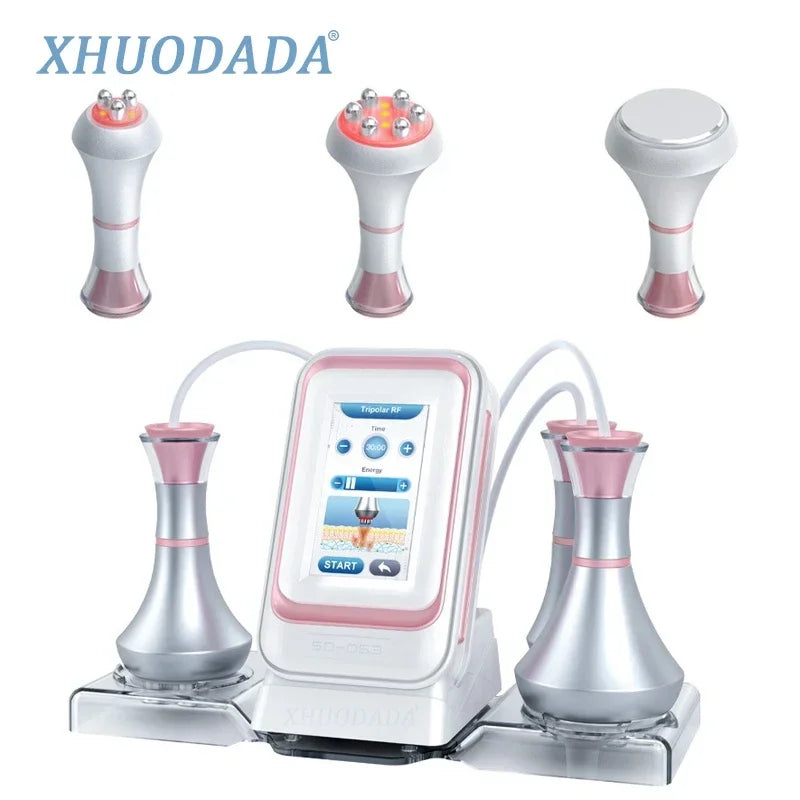 3 in 1 Tool 80K Cavitation Ultrasonic Body Slimming Machine Multi-Polar Frequency Anti-Wrinkle Rejuvenation Skin Lift Tighten