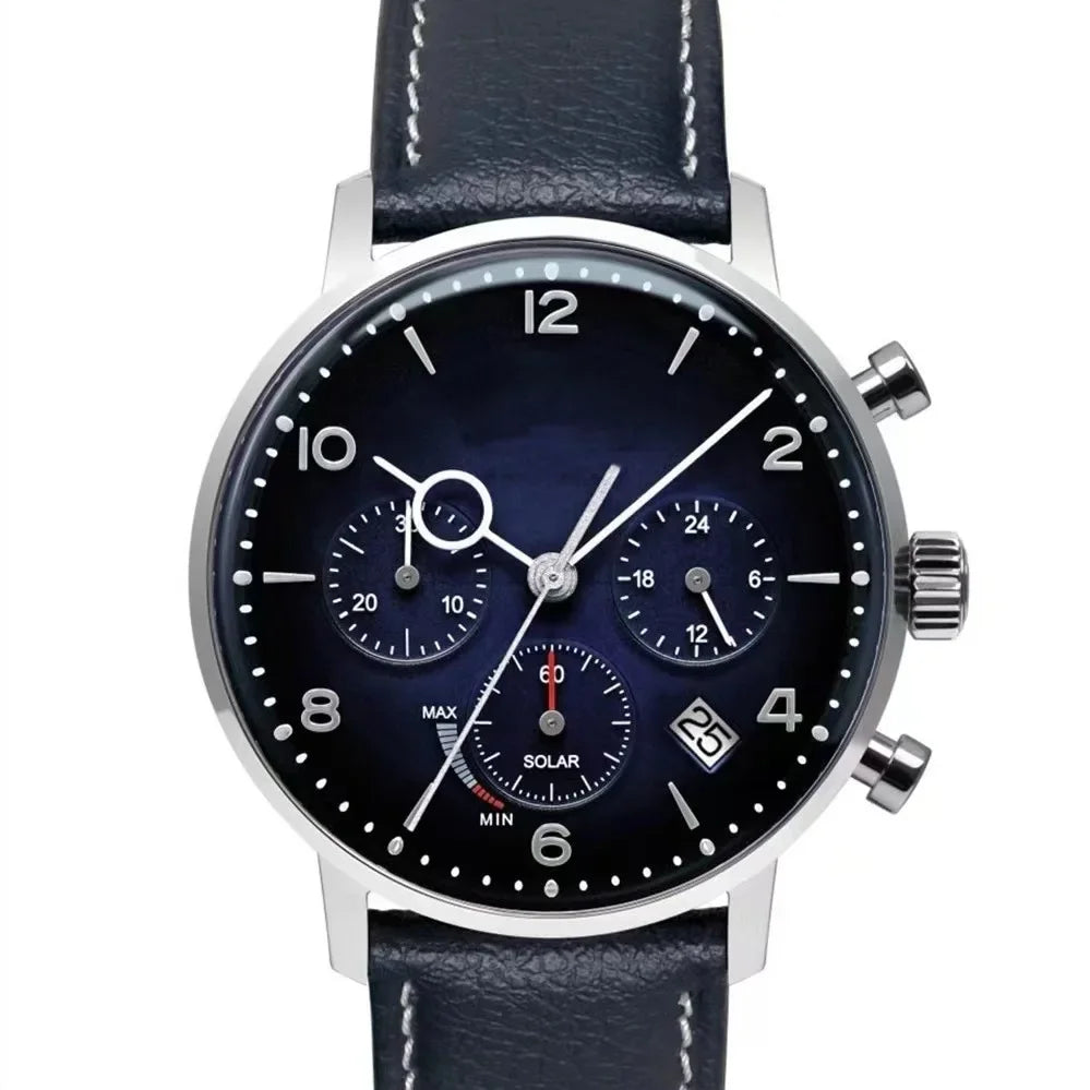 Men's Watches Business Wrist Watch Luxury Leather Strap Automatic Multifunctional Chronograph Hindenburg Series Top Quartz Watch