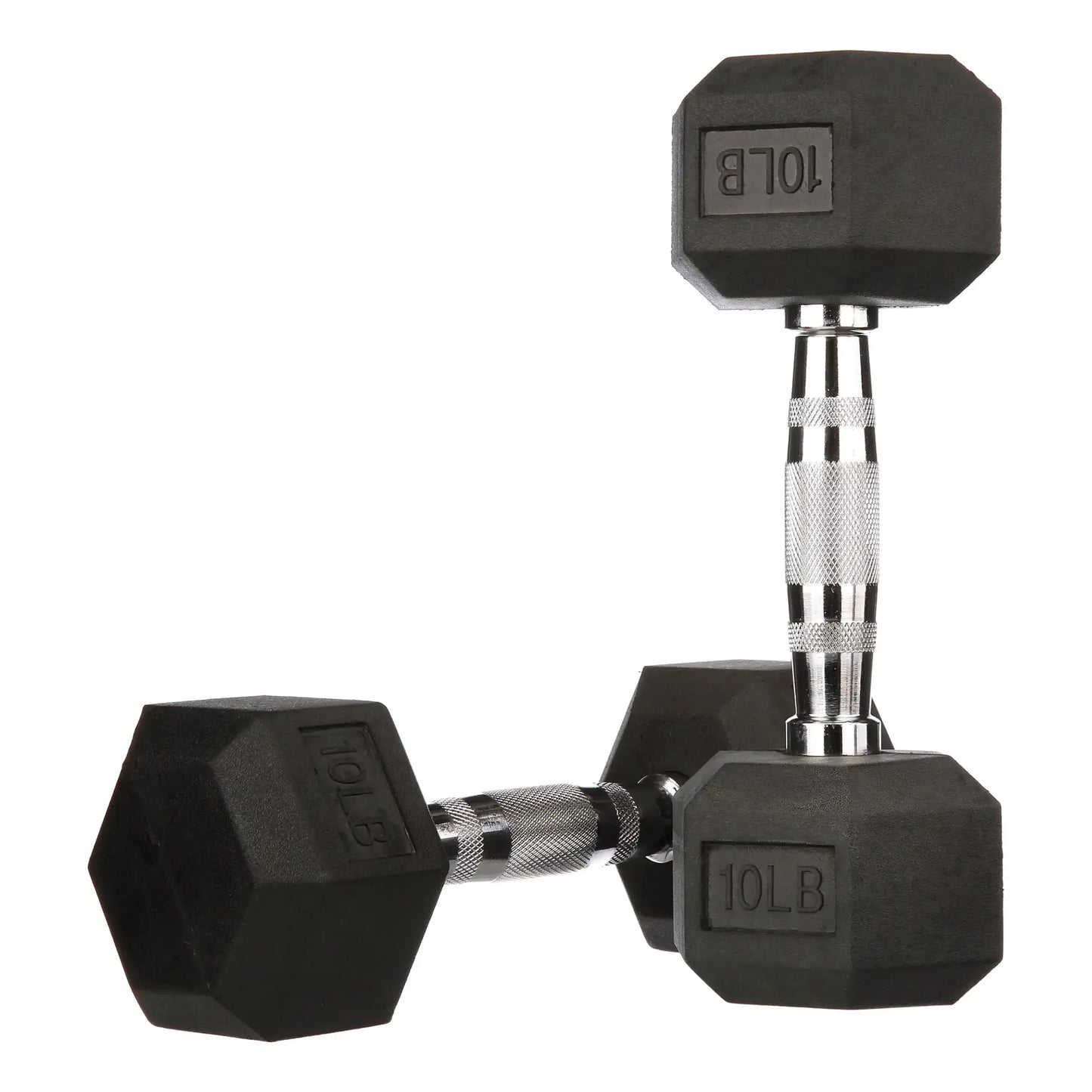 Hex Dumbbell Pair Rubber Encased For Home Gym Training