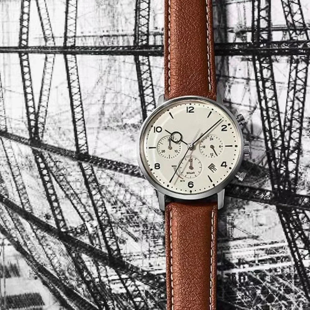 Men's Watches Business Wrist Watch Luxury Leather Strap Automatic Multifunctional Chronograph Hindenburg Series Top Quartz Watch