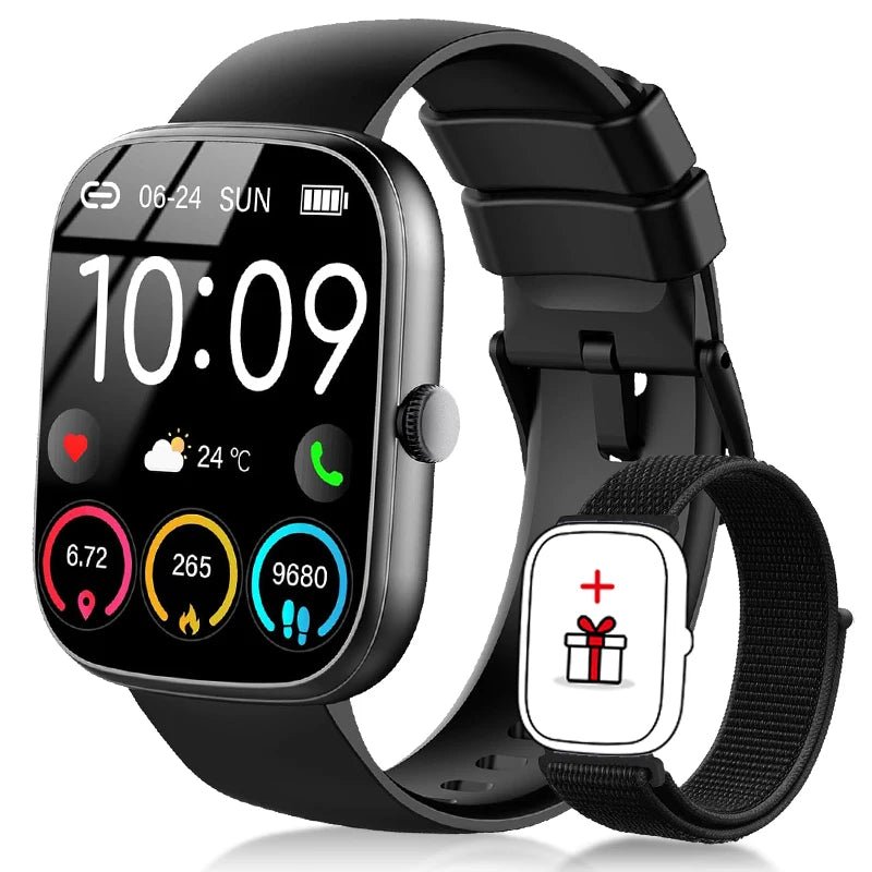 LIGE Smart Watch 1.96" Smartwatch Men Answer/Make Call IP68 Waterproof Fitness Tracker Sport Heart Rate Sleep Monitor Smartwatch