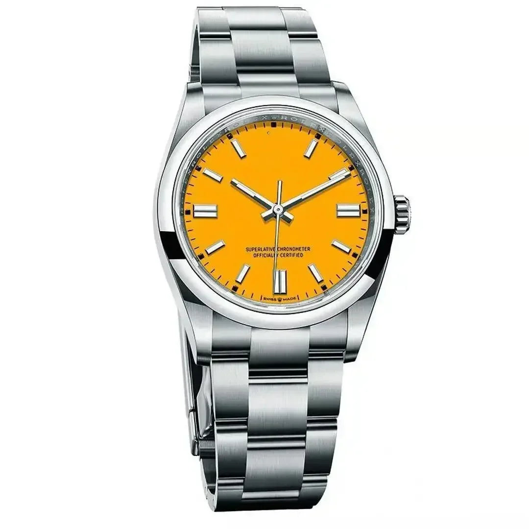 2025 New Japan NH35 Automatic Watch, 36MM/39MM Sapphire Crystal, 100M Waterproof Luminous, Sterile Dial Oyster-Style Bracelet