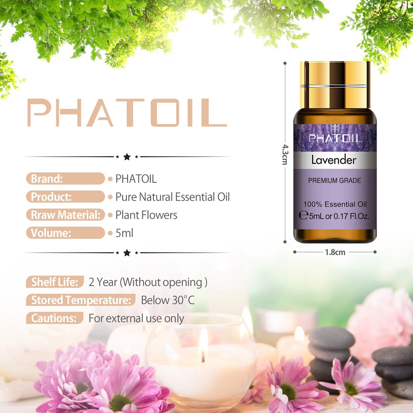 PHATOIL 15 Piece Essential Oils Set Eucalyptus Lavender