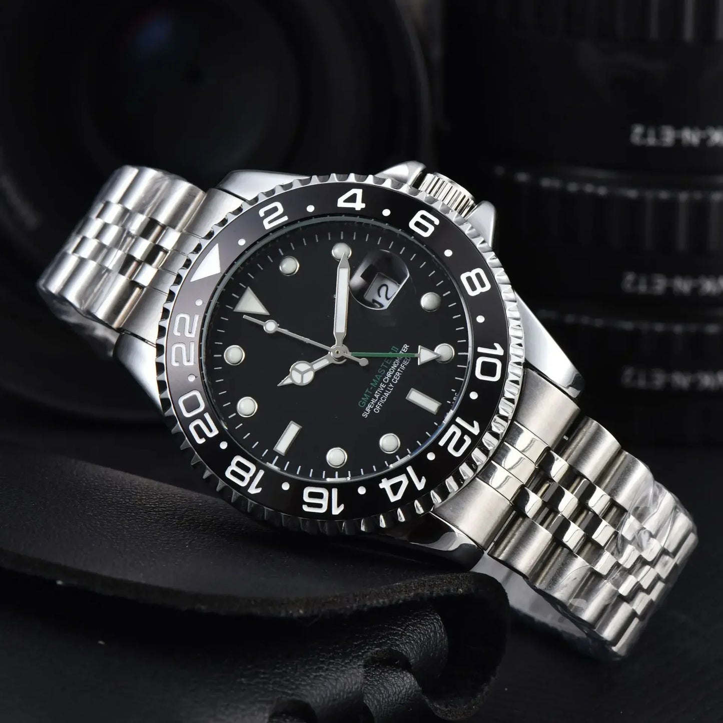 40mm Red Blue Pepsi Business Diver NH34 GMT Watch 100m Waterproof Sapphire Crystal NH34A Automatic Watches For Men reloj hombre
