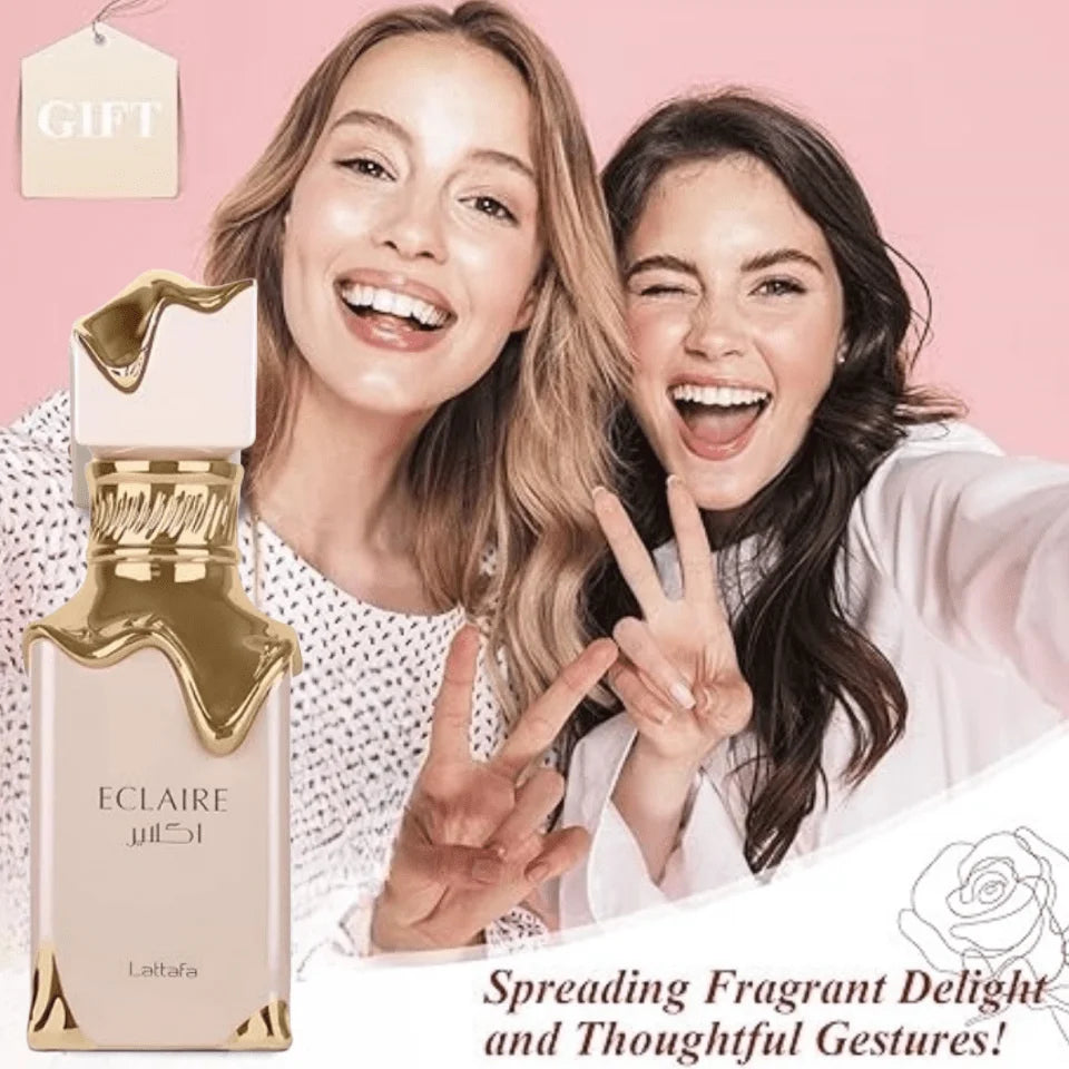 Lattafa Eclaire - Vanilla, Caramel, Sweet, Floral - Eau De Parfum Long-Lasting Fragrance for Women, 3.40 Ounce / 100 Ml