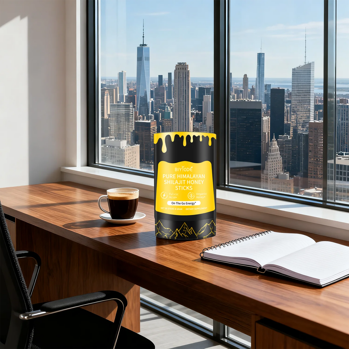 【BIYODE】Shilajit Honey Sticks Antioxidant Immunity Booster for Physical Mental Health Enhancement