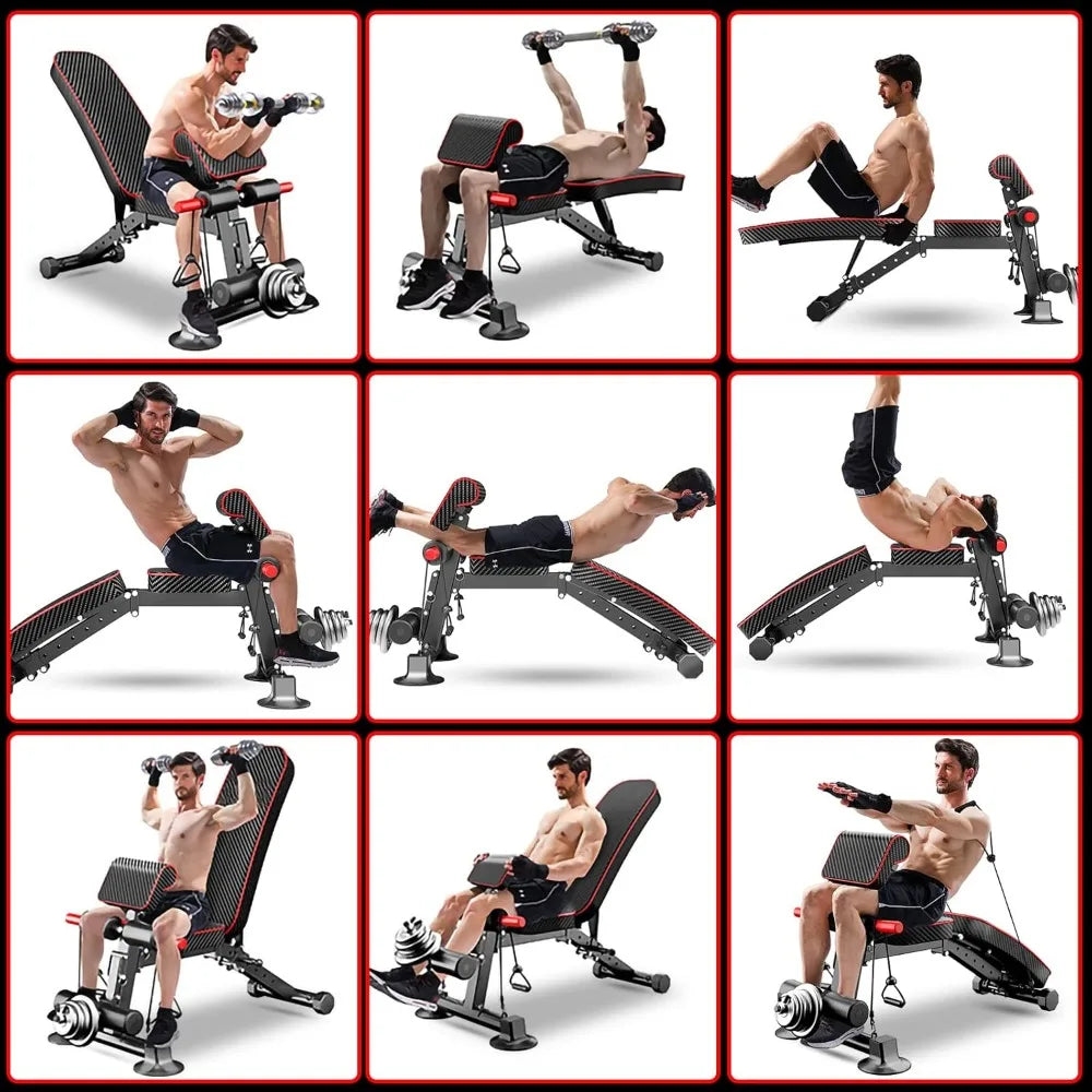 MenHignconcerned Adjustable Weight Bench For Home Workout