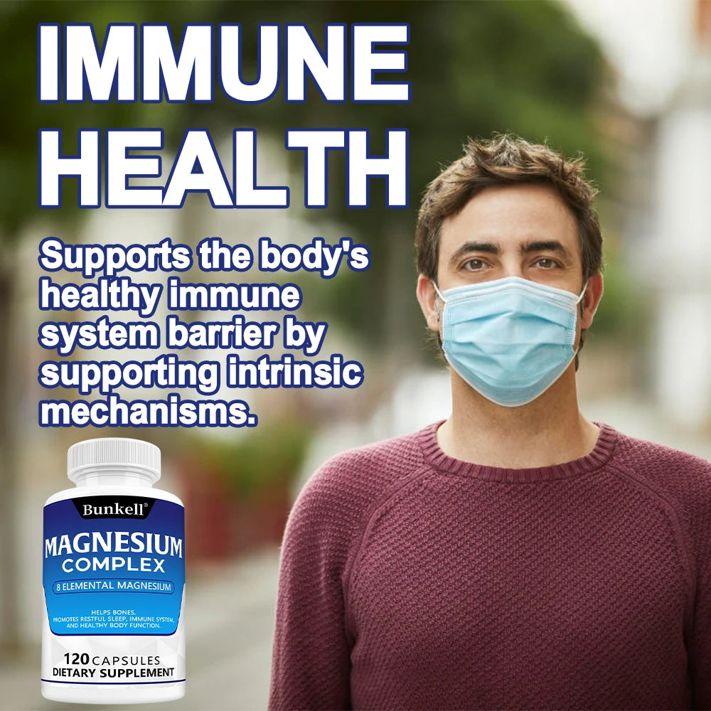 Magnesium Complex - Magnesium Glycinate, Magnesium Malate, Supports Muscle, Bone Health, Sleep Quality, Relieves Anxiety
