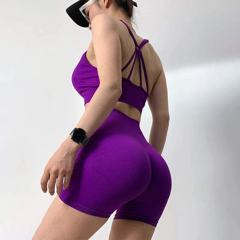 CN Yoga Sets Women High Waist Workout Gear Gym Sportswear