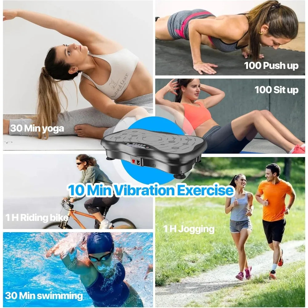 Vibration Plate Exercise Machine for Lymphatic Drainage Weight Loss, Whole Body Workout Vibration Fitness Platform ,Home Trainin
