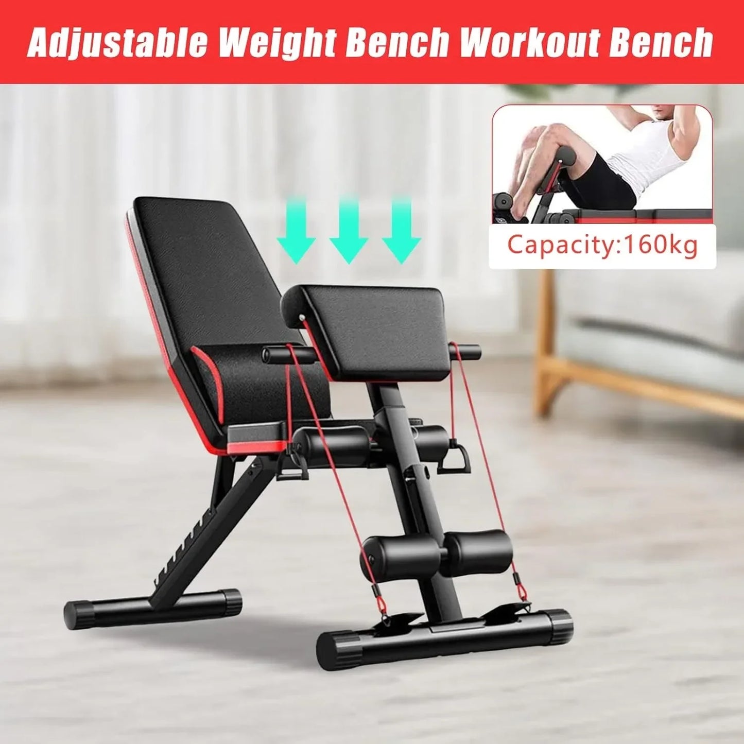 Adjustable Weight Bench For Home Gym Strength Training