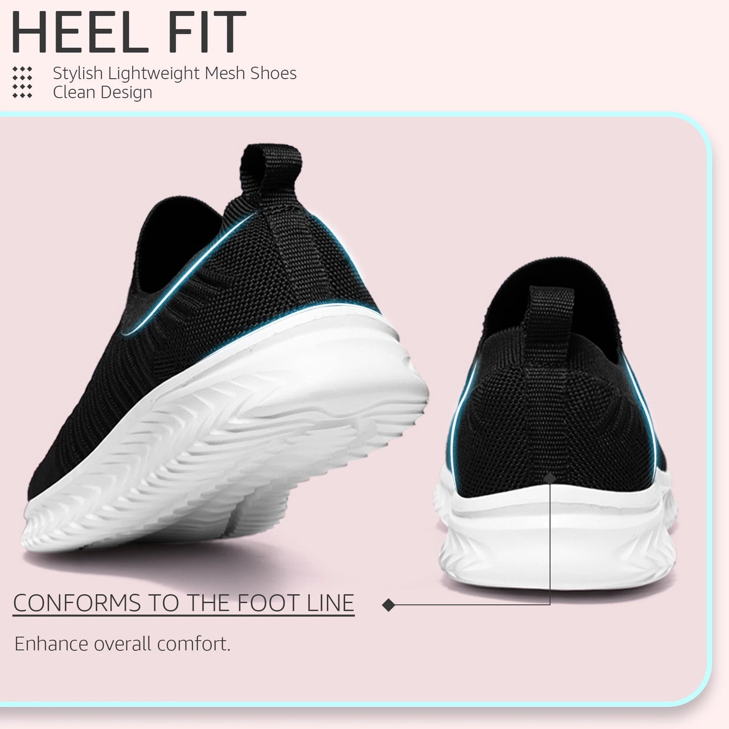 Women Lightweight Slip On Running Shoes Athletic Sneakers