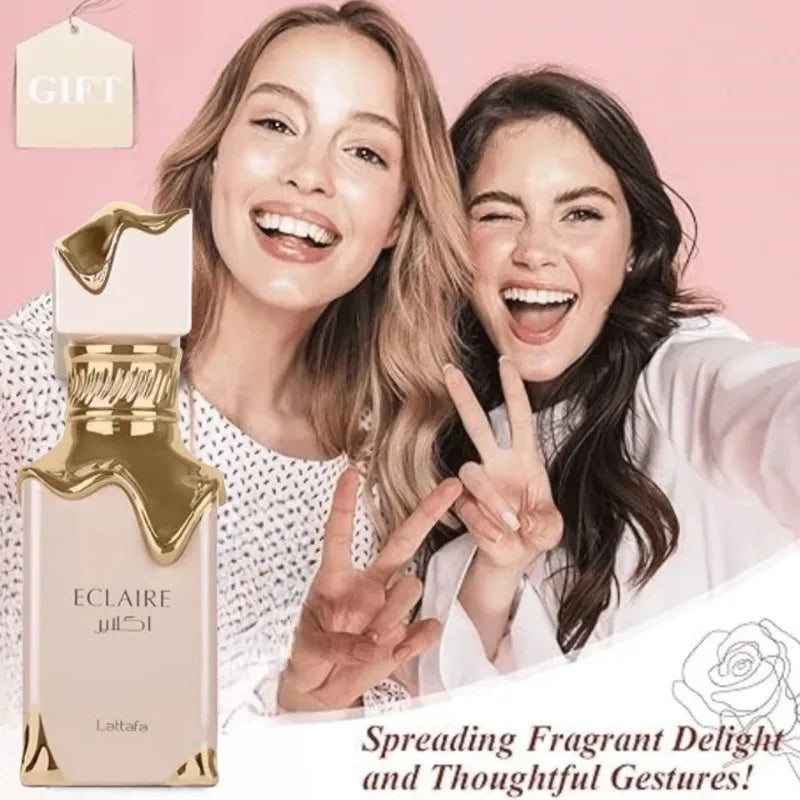Lattafa Eclaire Eau de Parfum Spray for Women 100ml Original Arab Perfumes LongLasting Floral Fruity Gourmand Fragrances Perfume