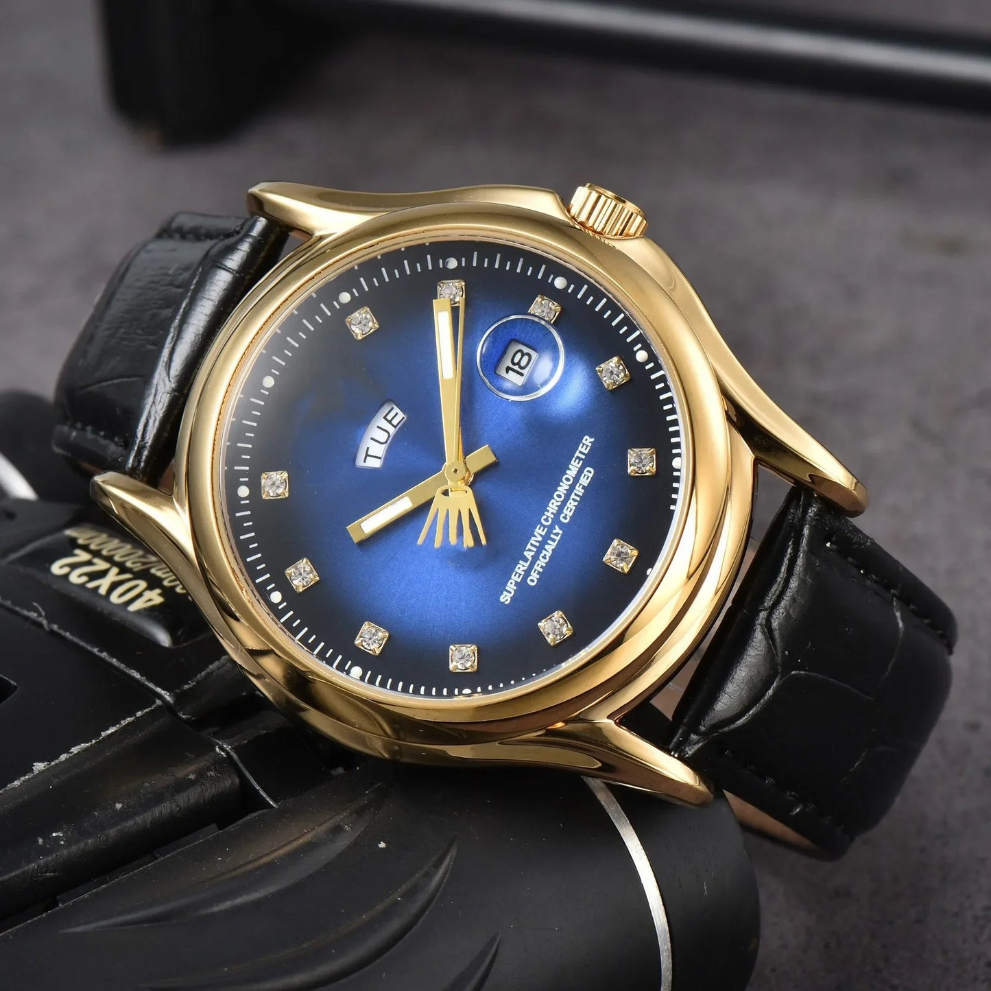2025 New Luxury Men's Automatic Watch, Sapphire Crystal, Date Display, 100M Waterproof, Genuine Leather Strap, Business Casual