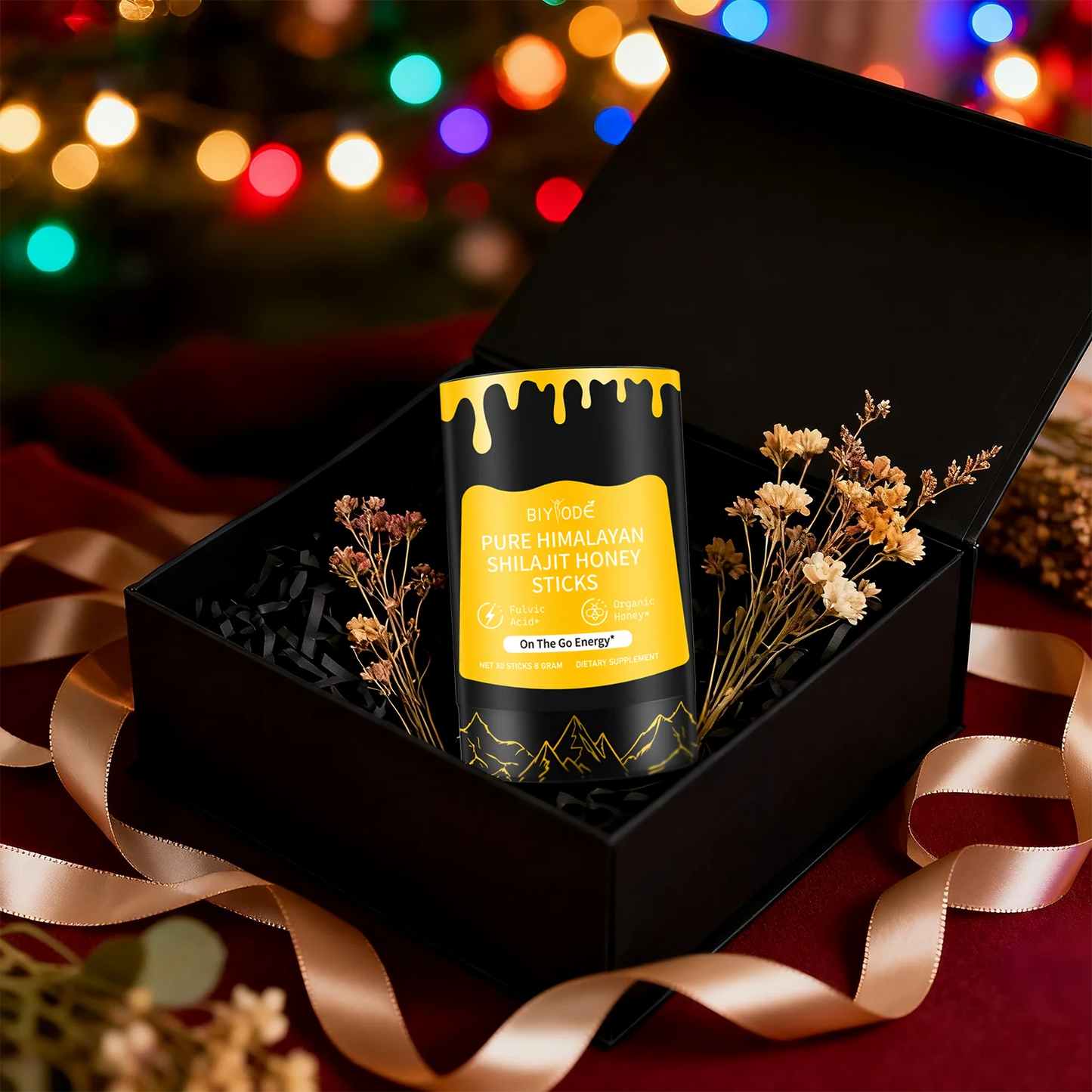 【BIYODE】Shilajit Honey Sticks Antioxidant Immunity Booster for Physical Mental Health Enhancement