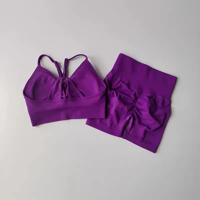CN Yoga Sets Women High Waist Workout Gear Gym Sportswear