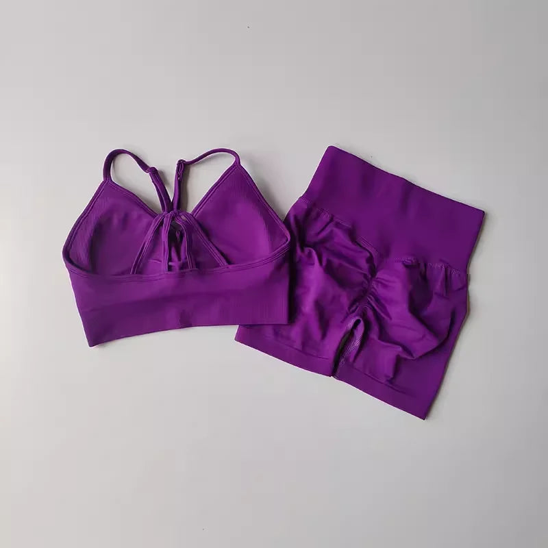CN Yoga Sets Women High Waist Workout Gear Gym Sportswear