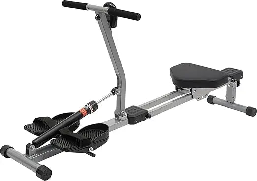 Foldable Hydraulic Rower with 12 Resistance Levels for Home Gym Dual Track Exercise Equipment
