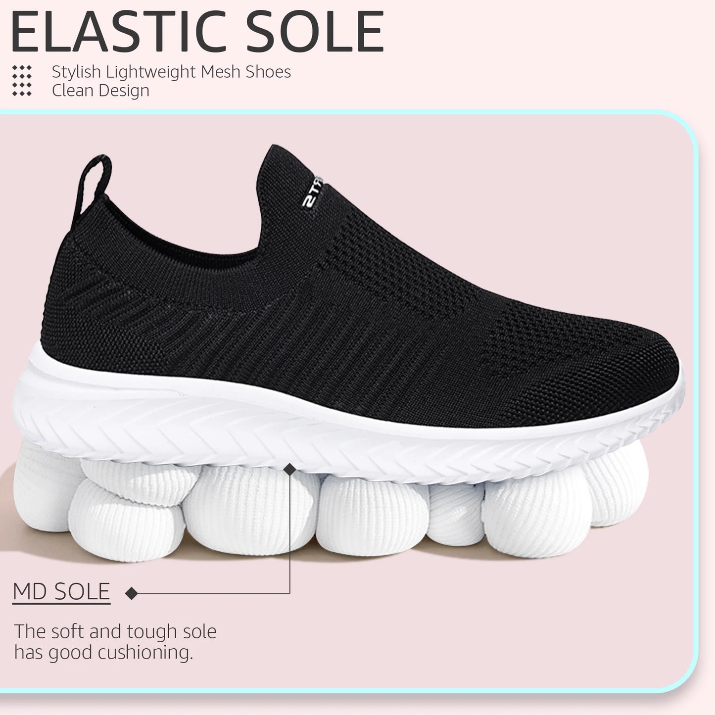 Women Lightweight Slip On Running Shoes Athletic Sneakers