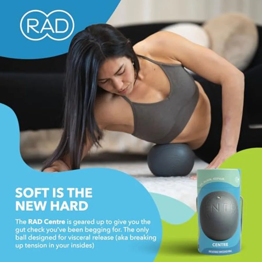 RAD Centre Soft Yoga Deep Tissue Massage Ball for Myofascial Release Therapy Ideal for Abdominal Psoas Neck and Stomach Areas E