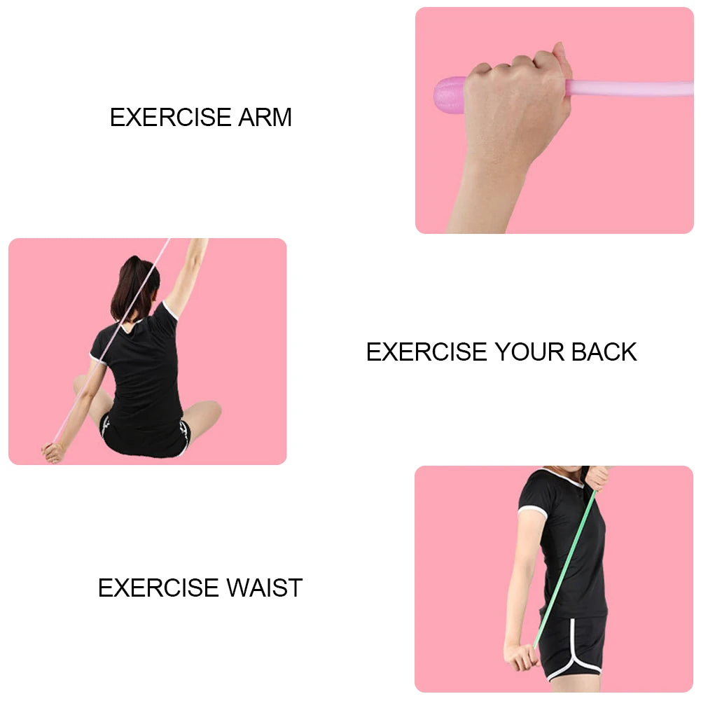 Yoga Pilates Elastic Pull Rope Gym Fitness Workout Silicone Resistance Band Rubber Expander Elastic Bands Fitness Rubber Band