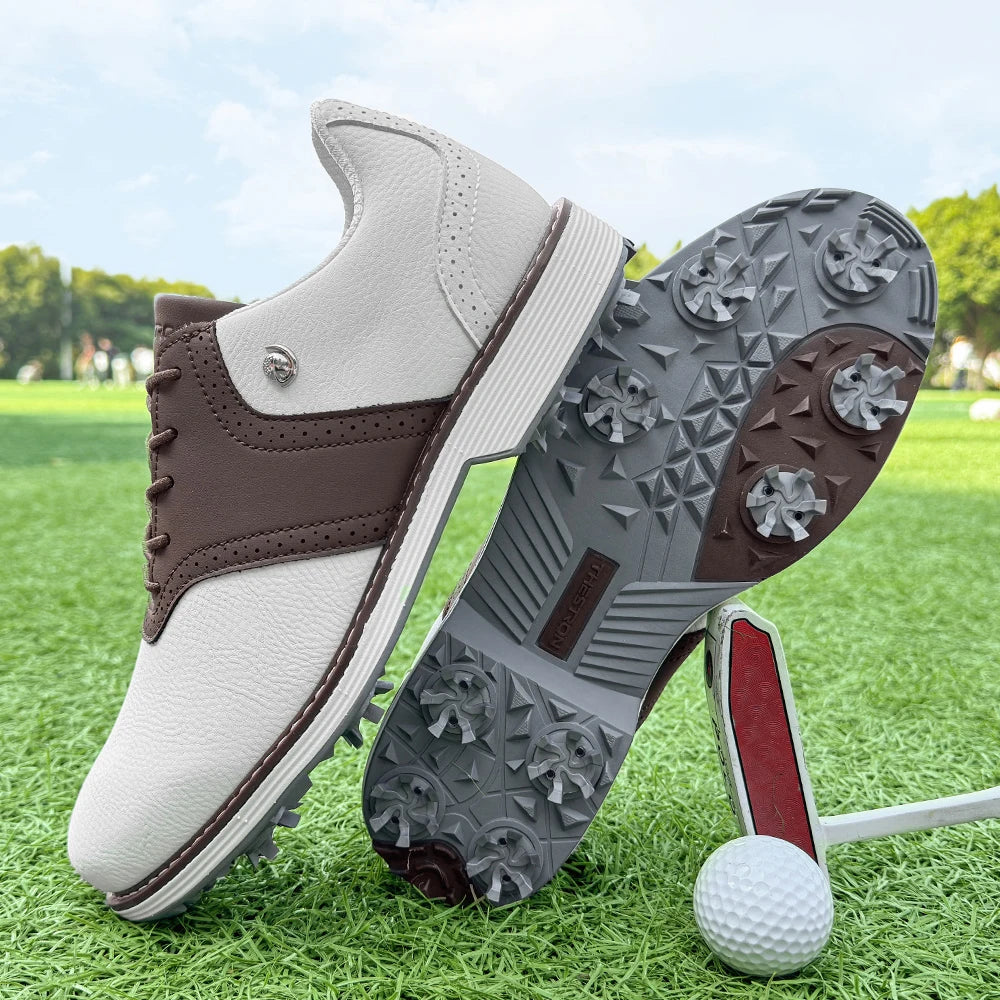 Lenox Men Golf Shoes Spikes for Competitive Walking Footwear
