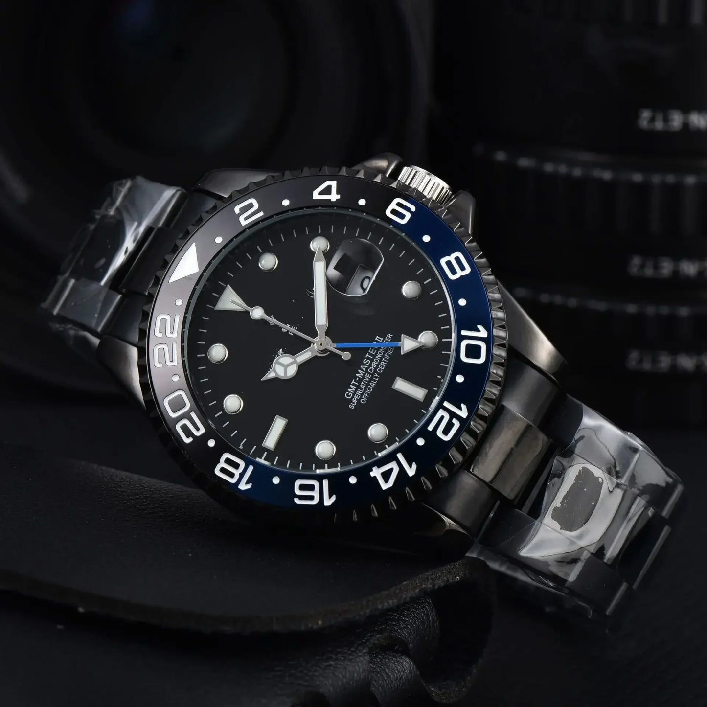 40mm Red Blue Pepsi Business Diver NH34 GMT Watch 100m Waterproof Sapphire Crystal NH34A Automatic Watches For Men reloj hombre