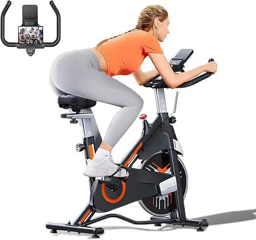 Stationary Exercise Bikes for Home, Magnetic Resistance,330 LBS Maximum Capacity, Quiet and Stable Indoor Cycle Bikes, Adjustabl