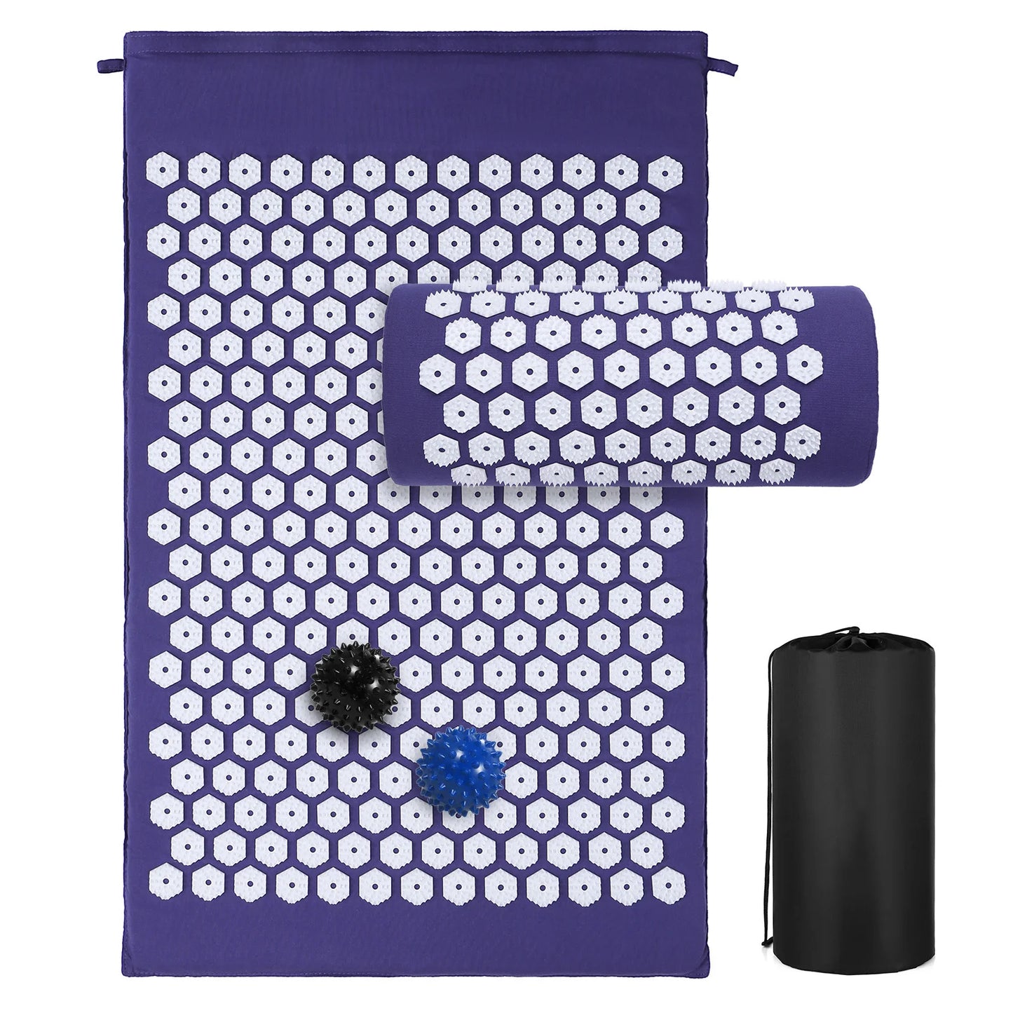 acupressure mat for stress relief TOMSHOO Acupressure Mat and Pillow Massage Set with Bag for Muscle Relaxation Stress Relief