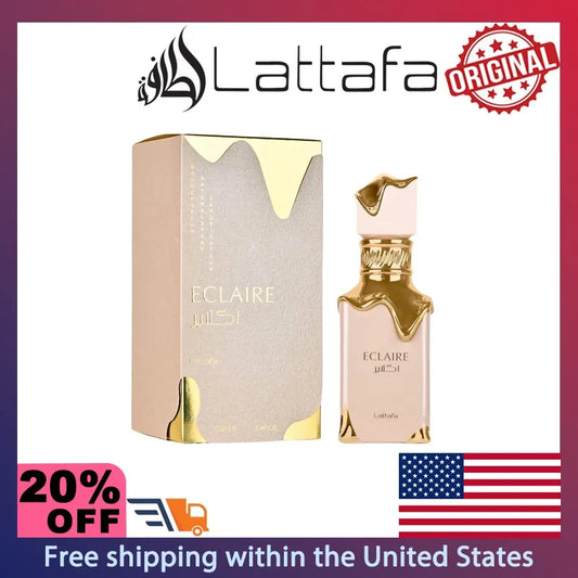 Lattafa Eclaire Eau de Parfum Spray for Women 100ml Original Arab Perfumes LongLasting Floral Fruity Gourmand Fragrances Perfume