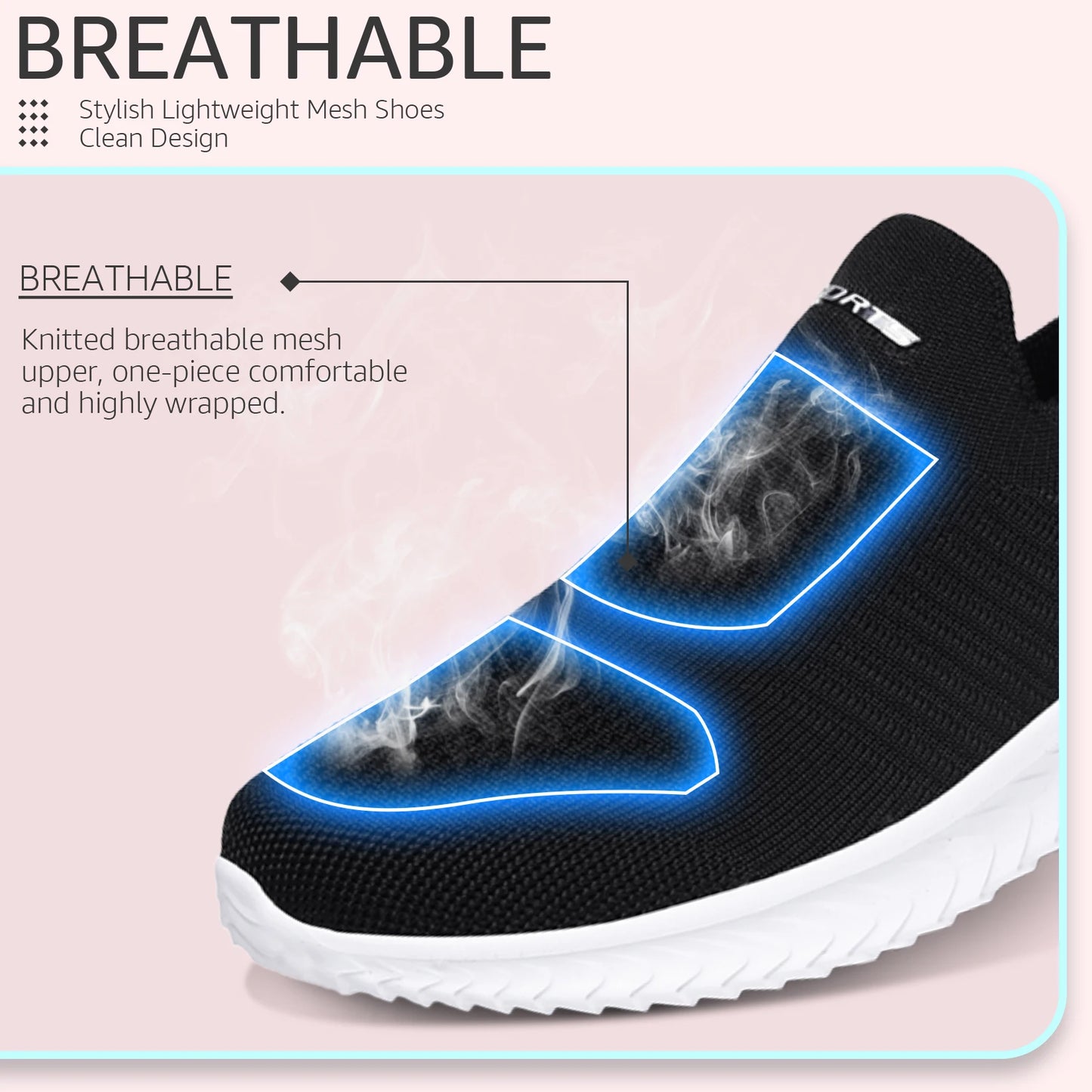 Women Lightweight Slip On Running Shoes Athletic Sneakers