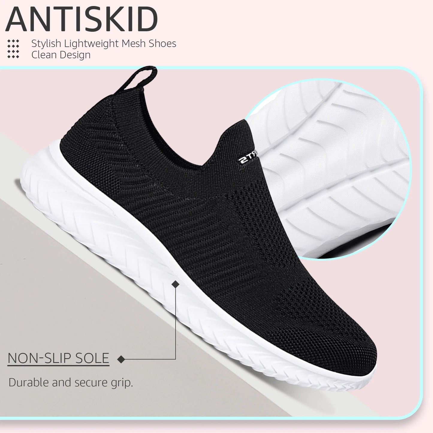 Women Lightweight Slip On Running Shoes Athletic Sneakers