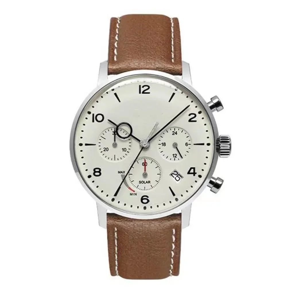 Men's Watches Business Wrist Watch Luxury Leather Strap Automatic Multifunctional Chronograph Hindenburg Series Top Quartz Watch