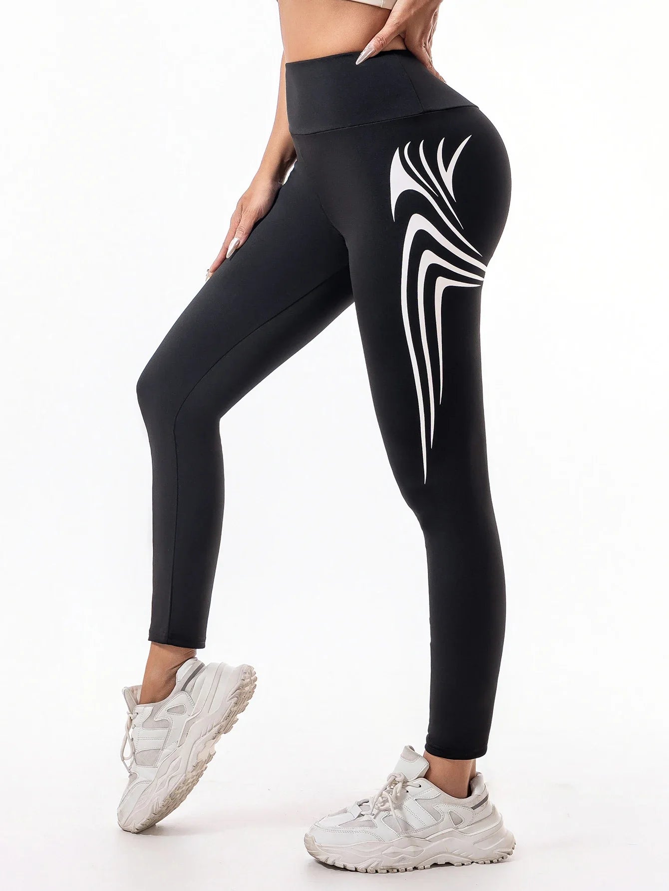 Letter fitness quick dry pants women slim slim sports running casual yoga nine-point pants summer thin