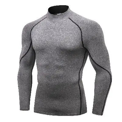 Mens Compression Shirts Long Sleeve Quick Dry Turtleneck