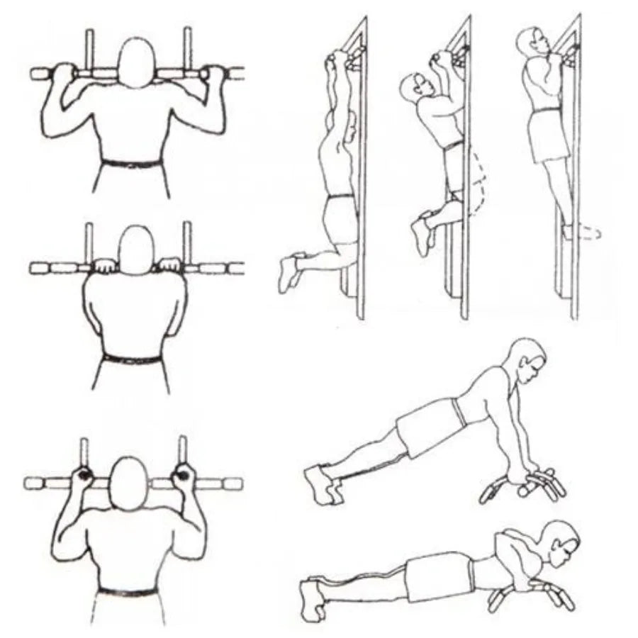 LISM Portable Upper Body Doorway Pull Up Bar Home Gym