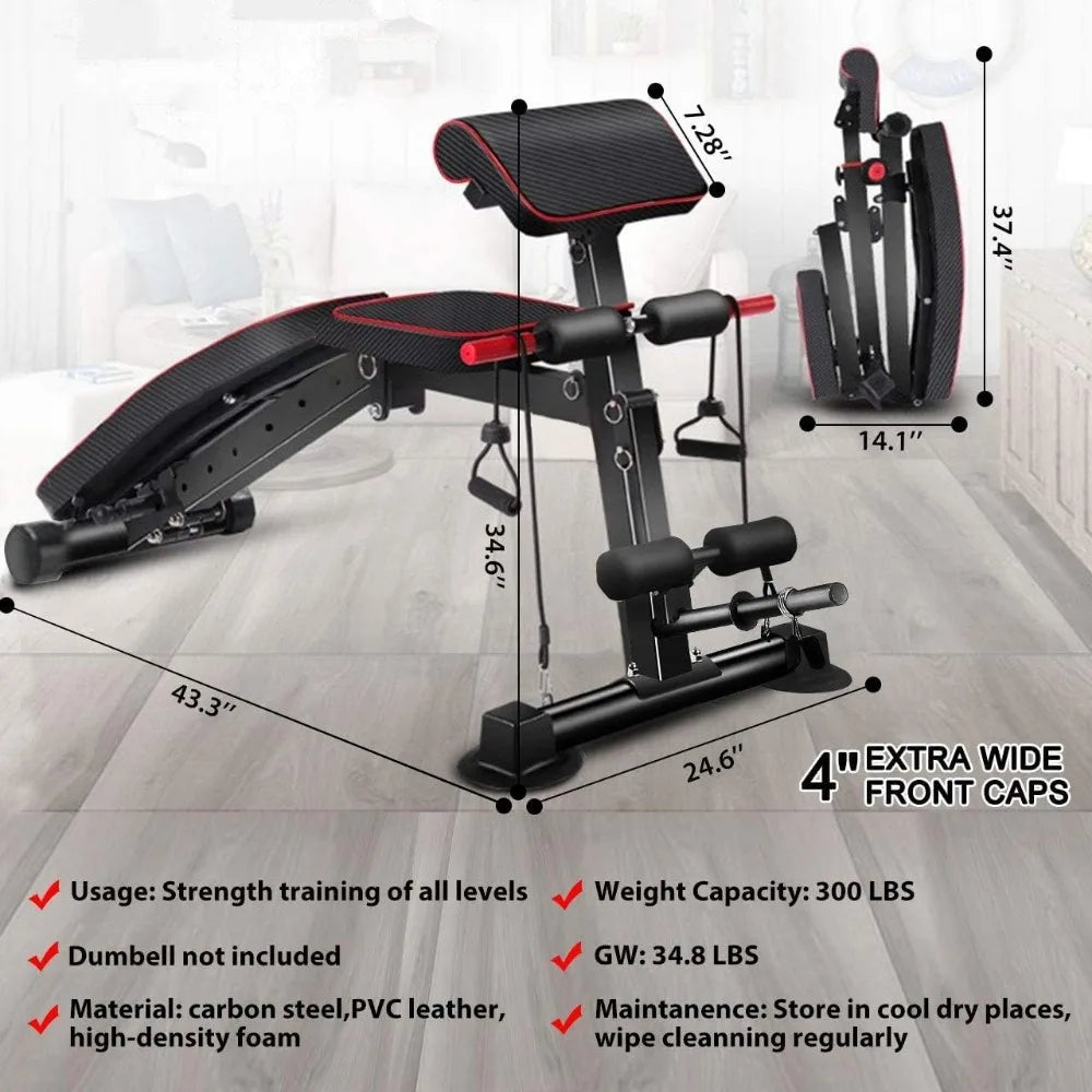 MenHignconcerned Adjustable Weight Bench For Home Workout