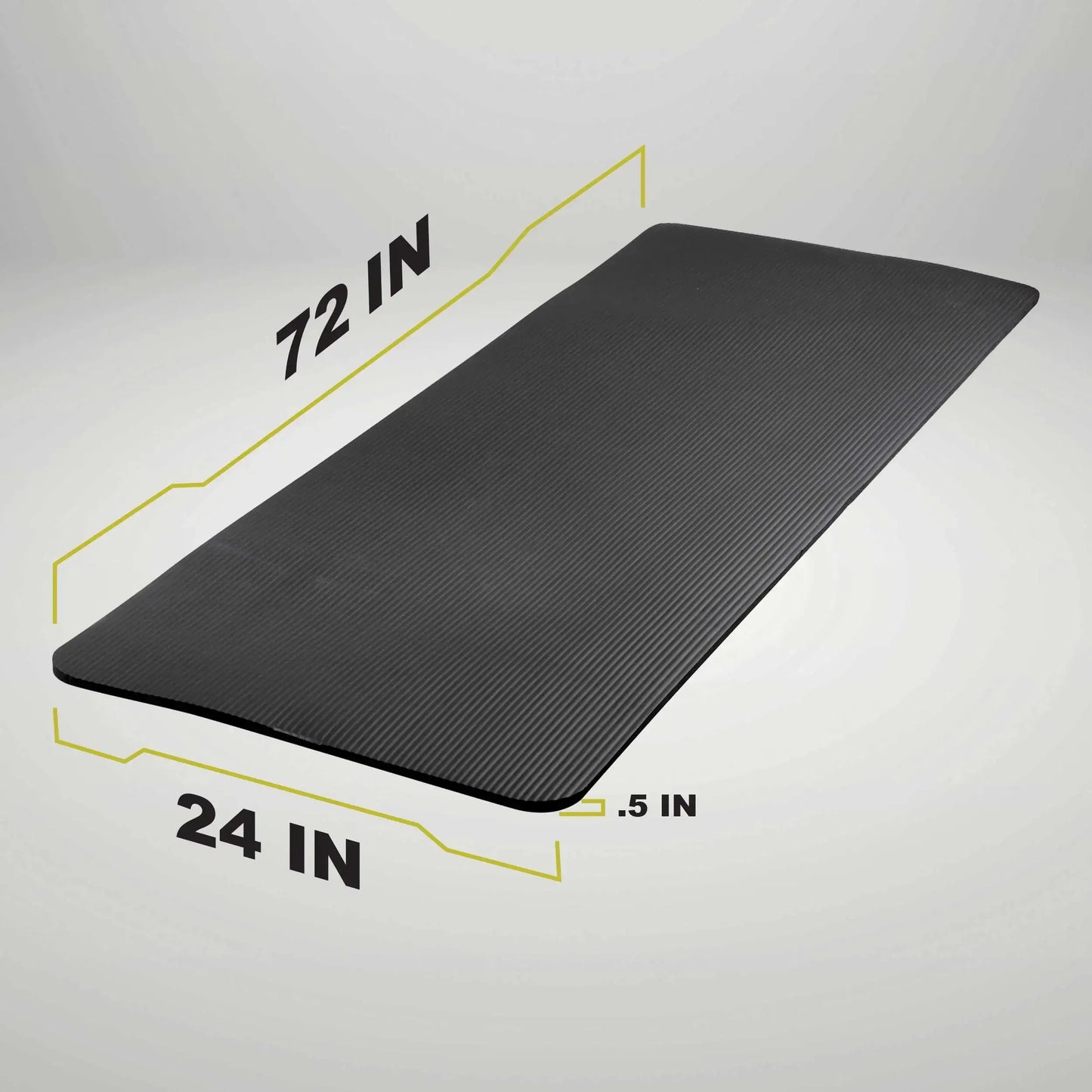 12mm Thick NBR Fitness Yoga Mat, Non-Slip Wide Exercise Mat, Portable Strap, Includes Carry Sling