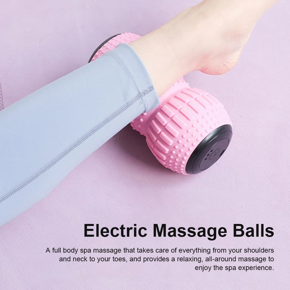 Electric Peanut Ball Ergonomic Vibrating Roller Rechargeable Deep Tissue Roller for Myofascial Release & Muscle Recovery