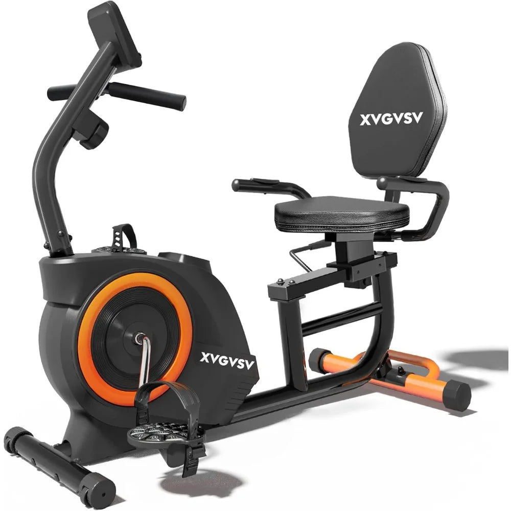 Recumbent Exercise Bike, Recumbent Stationary Bike for Home, Recumbent Bike with 400LB Weight Capacity Whisper-Quiet 16 Levels M