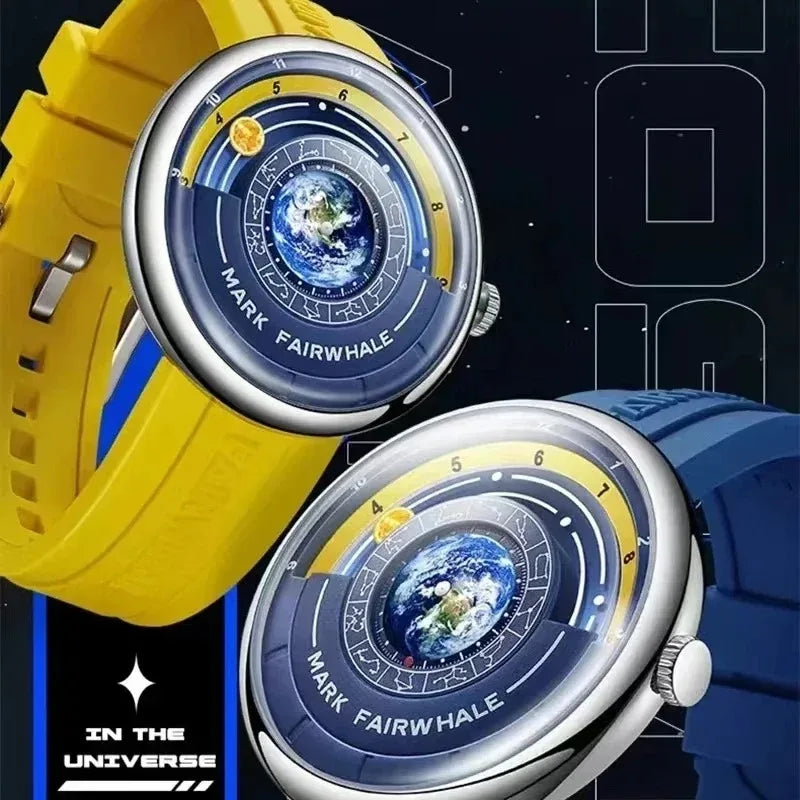 Mark Fairwhale 5700 Luxury Earth Men's 2025 Quartz Watches Sport Waterproof Men Wristwatch Innovative Hands Clocks reloj hombre