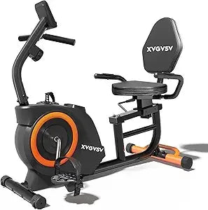 Recumbent Exercise Bike, Recumbent Stationary Bike for Home, Recumbent Bike with 400LB Weight Capacity Whisper-Quiet 16 Levels M