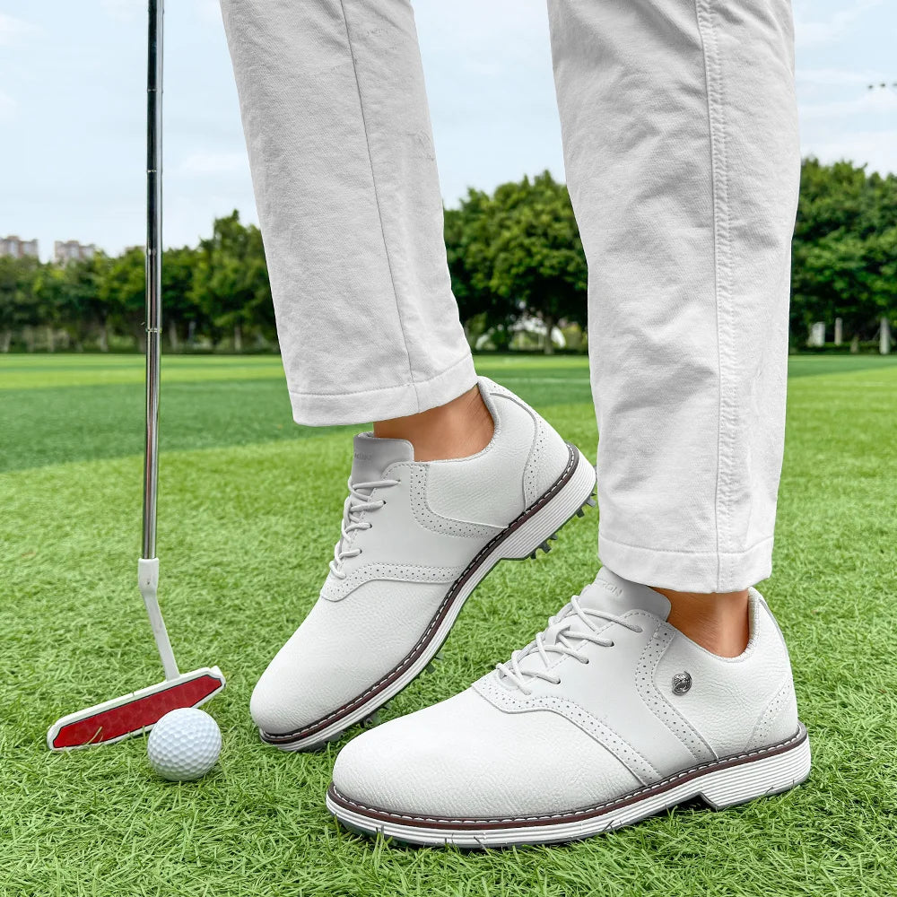Lenox Men Golf Shoes Spikes for Competitive Walking Footwear