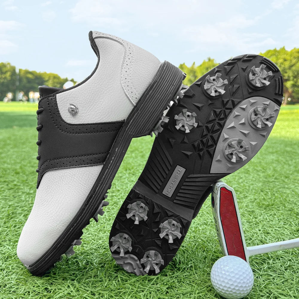 Lenox Men Golf Shoes Spikes for Competitive Walking Footwear