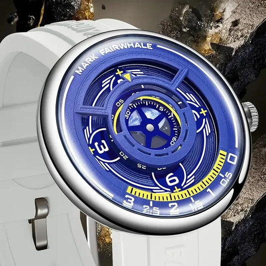 Mark Fairwhale Silicone Strap Sports Quartz Wristwatch
