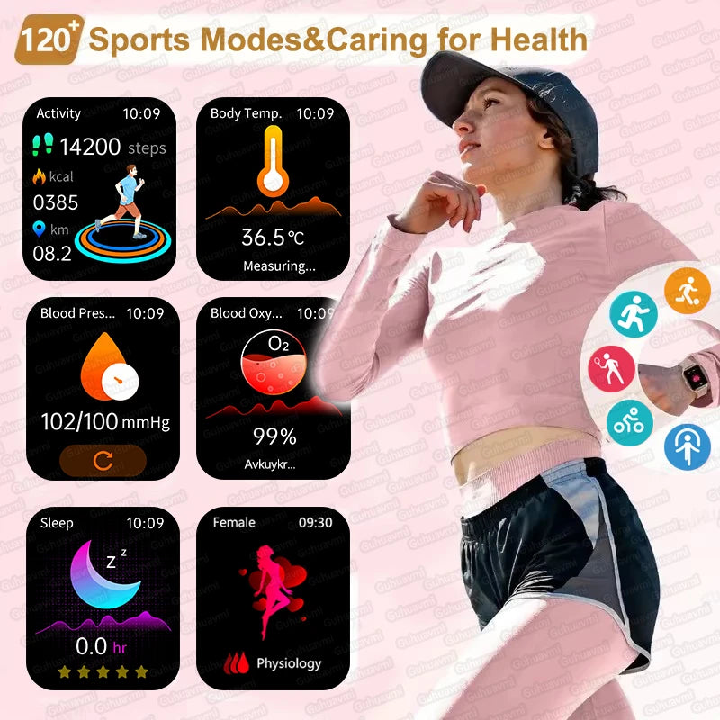 Xiaomi AI Health Watch HRV PPG Blood Oxygen IP68 NFC